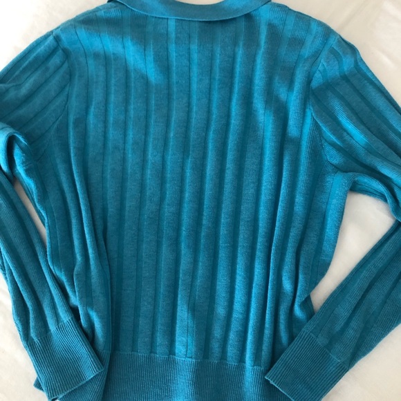 Evernew turquoise colour knit sweater - Picture 4 of 4